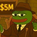 Pepe Heimer memecoin logo with $PEHEM and rocket launch effect